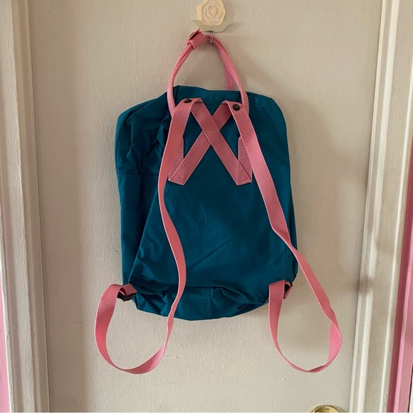Fjallraven Kanken Classic Ocean Green and Pink Backpack - Picture 2 of 4